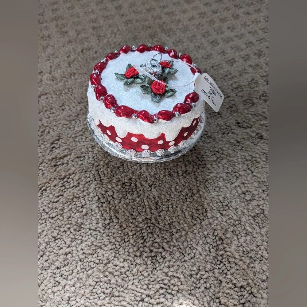 Sur La Table Festive Red and White Decorative Cake
